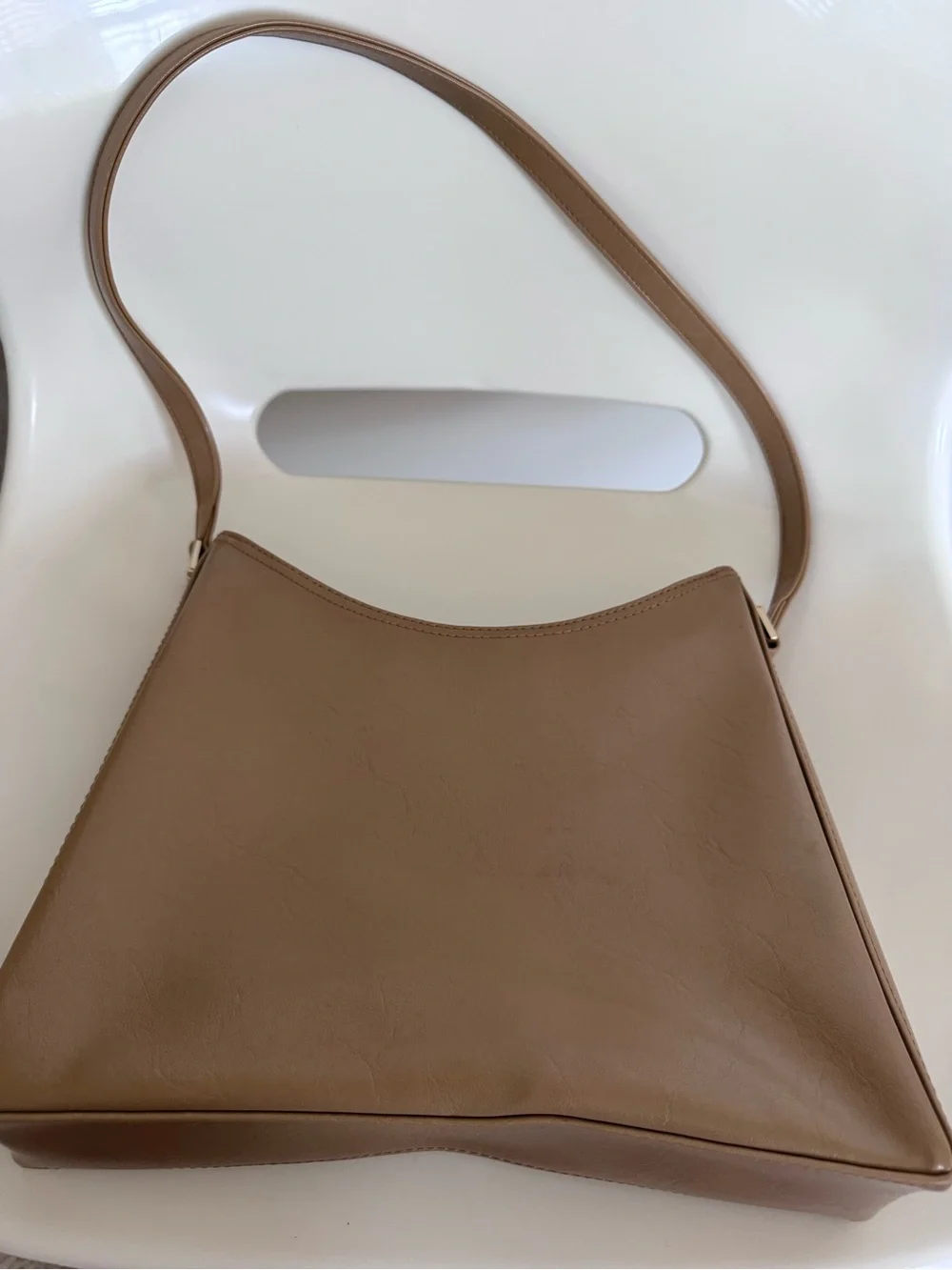 Liz Claiborne Taupe Shoulder Bag Y2K Minimalist Quiet Luxury Everyday Purse EUC